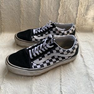 Checkered platform vans